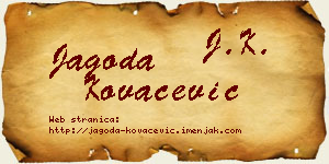 Jagoda Kovačević vizit kartica